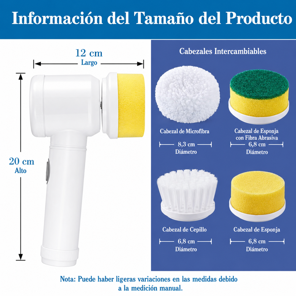 Cepillo Eléctrico De Limpieza 4 en 1