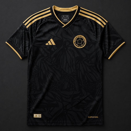 CAMISETA COLOMBIA ADIDAS BLACK GOLD EDIT